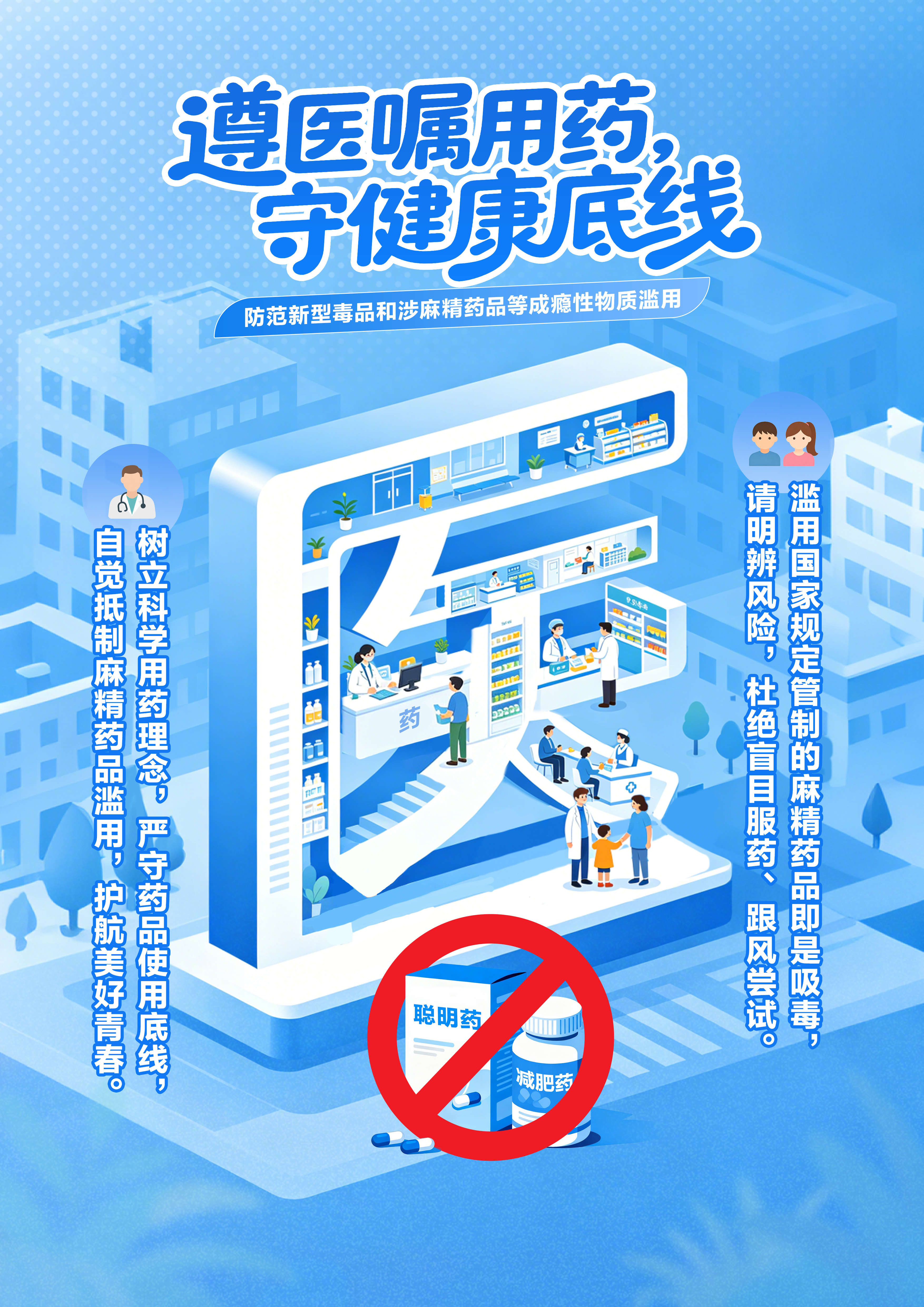 “医食住行”，护航青春（防范青少年药物滥用海报）-医.jpg