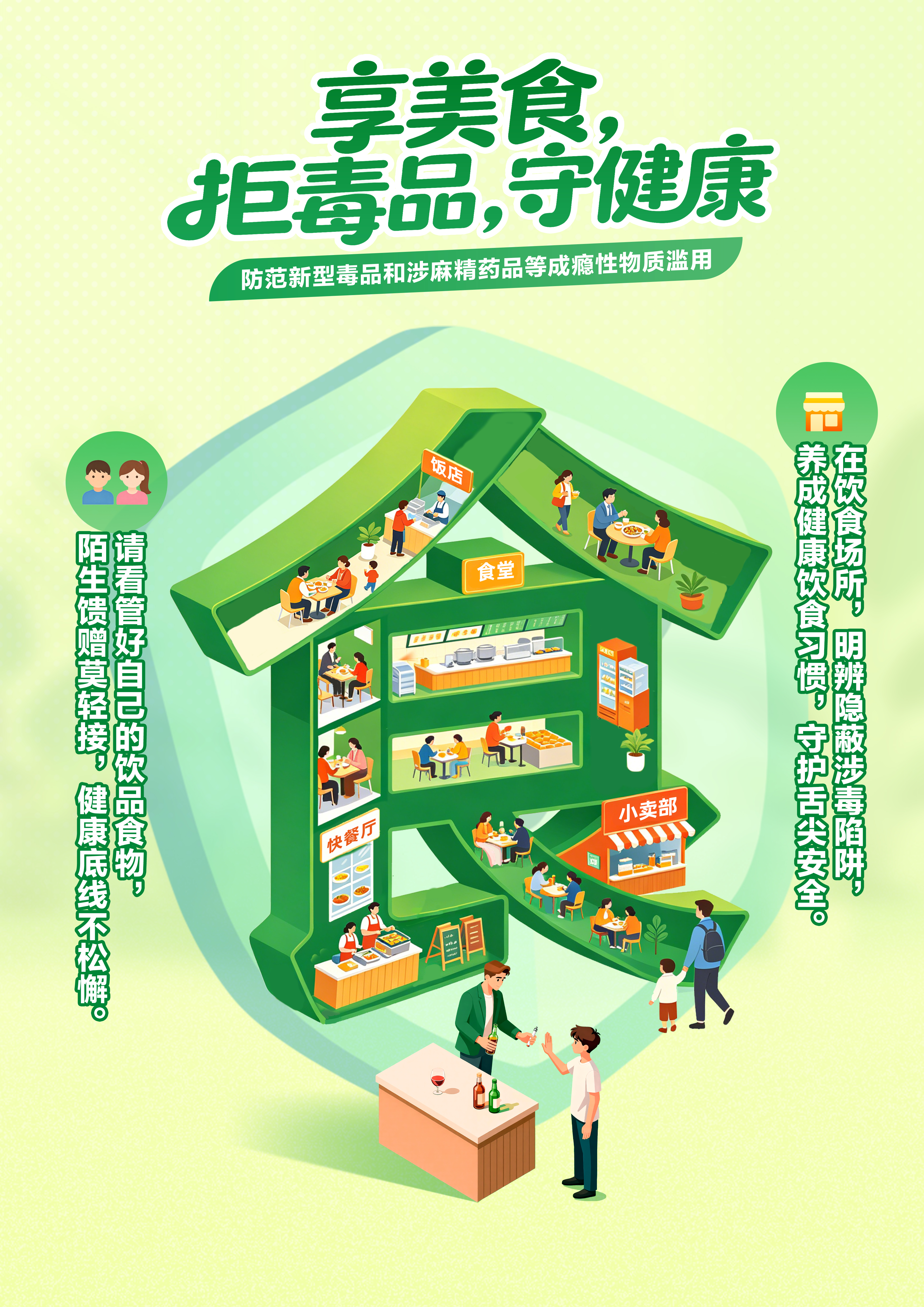 “医食住行”，护航青春（防范青少年药物滥用海报）-食.jpg
